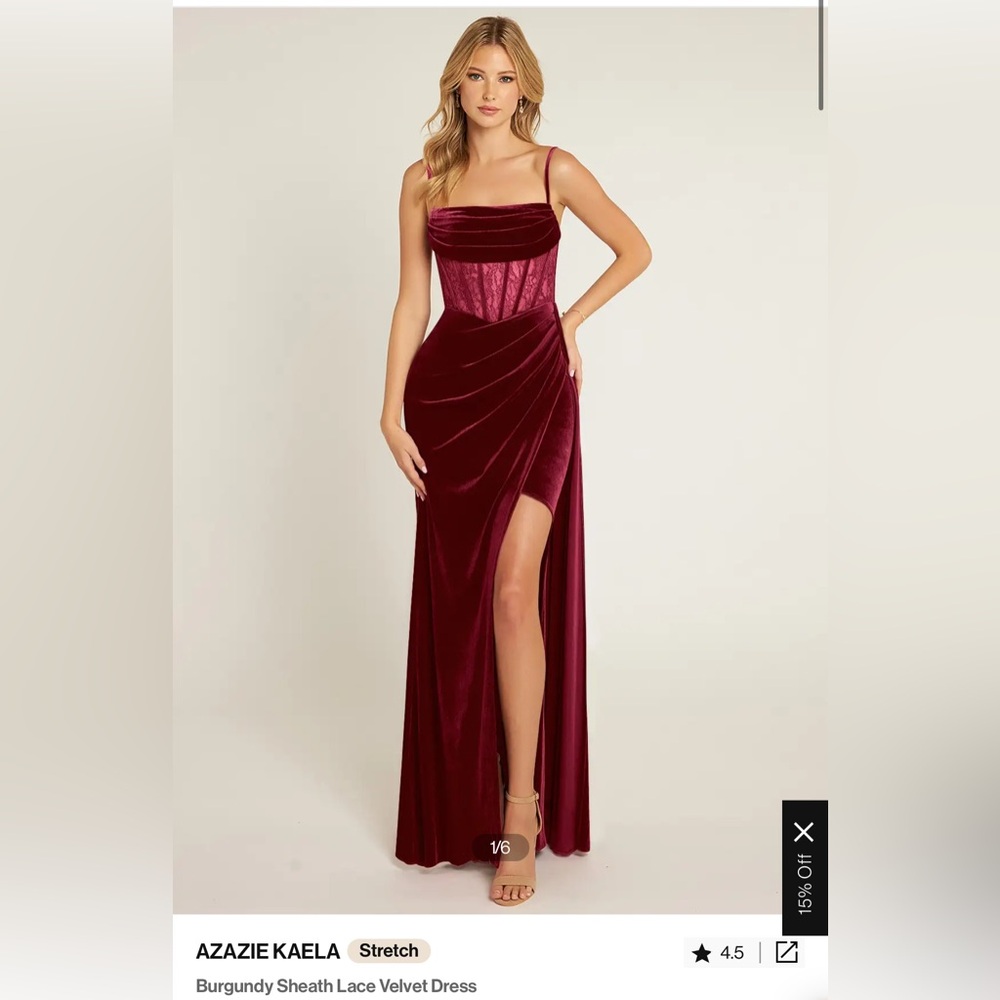 Azazie Burgundy Velvet Bridesmaid Dress